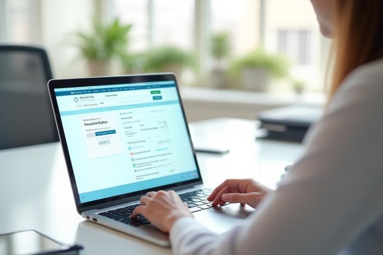 Customer completing vignette purchase online